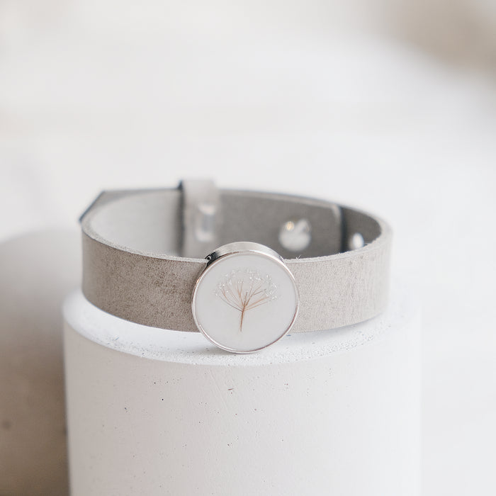 Echtleder-Schieberarmband breit