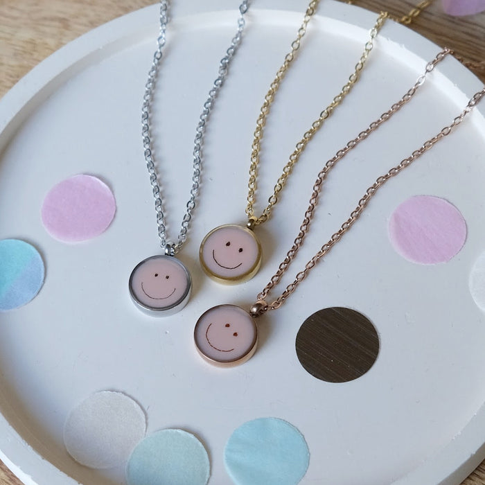 LITTLE ETERNAL SMILEY – Haarkette rose