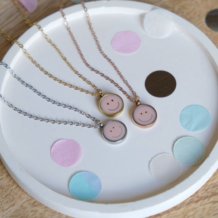 LITTLE ETERNAL SMILEY – Haarkette rose