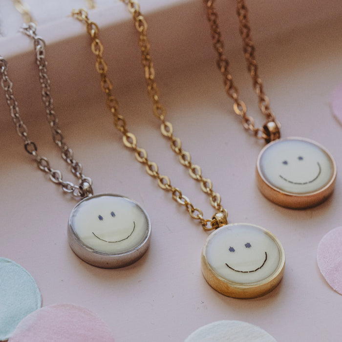 LITTLE ETERNAL SMILEY – Haarkette pastellgelb