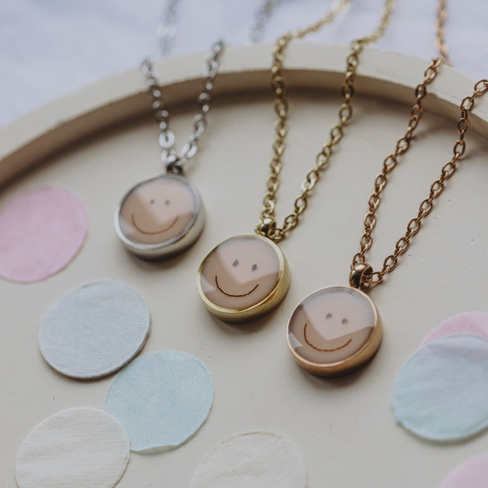 LITTLE ETERNAL SMILEY – Haarkette rose