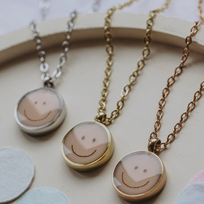 LITTLE ETERNAL SMILEY – Haarkette rose