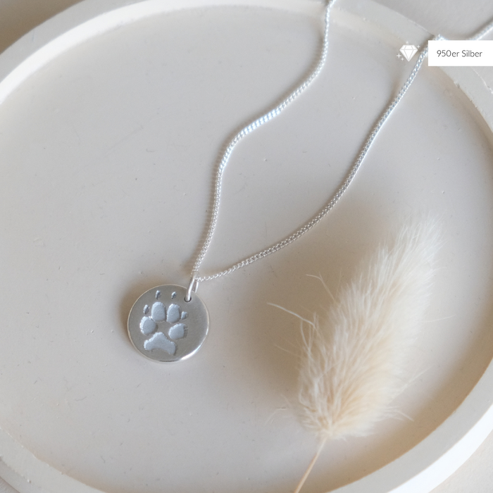 MEMORY SILVER FOREVER - Kette mit individuellem Pfotenabdruck